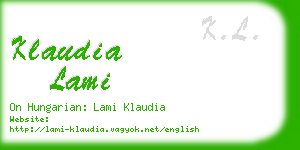 klaudia lami business card